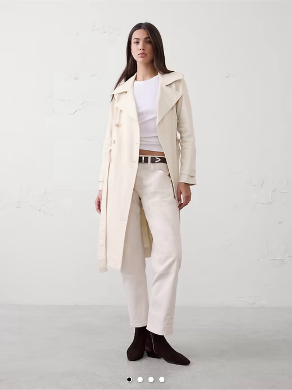 Banana Republic DENIM DOUBLE BREASTED TRENCH COAT